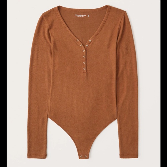 Abercrombie & Fitch Tops | Abercrombie Longsleeve Cozy Henley Bodysuit Nwt | Poshmark